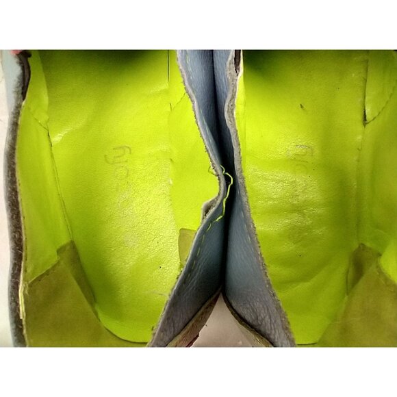 Socofy Soft Leather Patchwork Womens 9.5 Comfort Shoes Handmade Colorblock - Picture 7 of 11